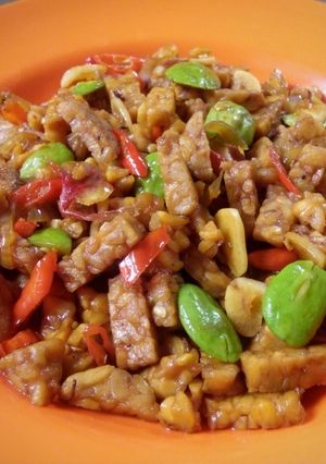 Foto resep Tempe Orek Petai Pedas
