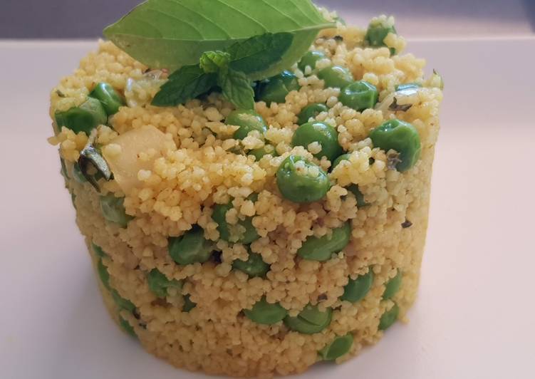 Ensalada de cuscús y guisantes