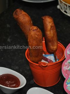 عکسی از دستور طرز تهیه کورن داگ