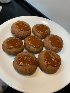 Una foto de Pepas chocolate y dulce de leche