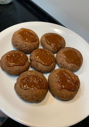 Una foto de Pepas chocolate y dulce de leche