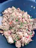 Delicioso chaufa de quinua con pollo