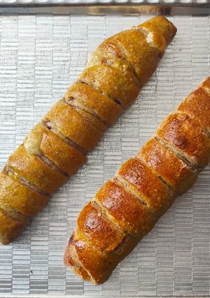 Sajtos-sonkás kifli recept fotója