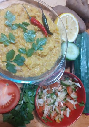 A picture of Mix lentils without oil.