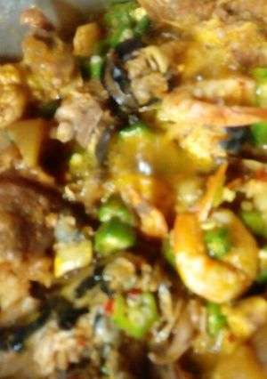 A picture of Okro Soup.