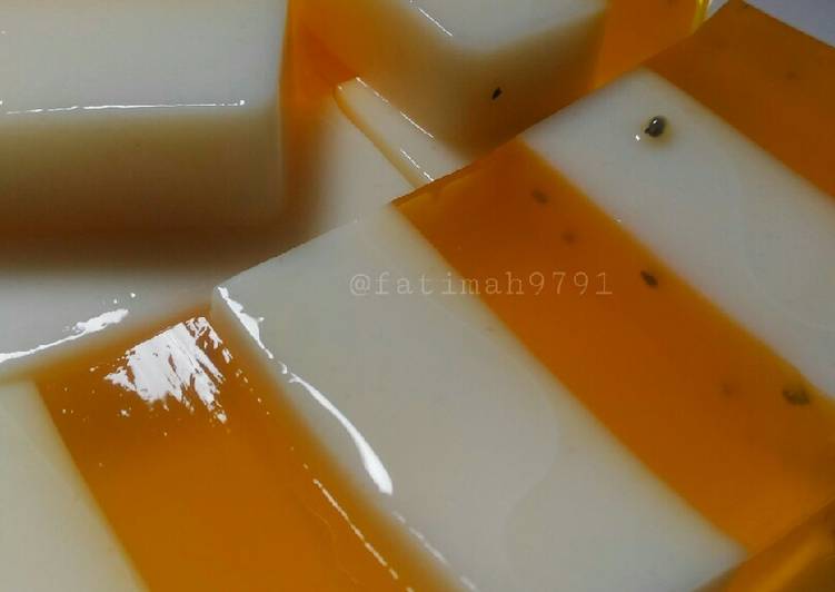 Langkah Mudah untuk Membuat Orange vanilla puding, Enak