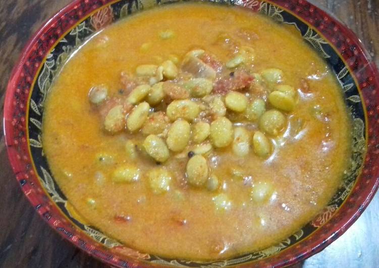 Recipe of Speedy Awarekalu gojju/ butter beans gravy