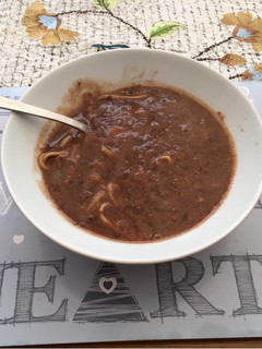 A picture of Black bean soup.
