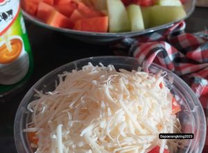 Foto resep Salad buah segar (melon,pepaya mangga)