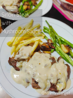 Foto resep Sirloin Steak with Mushroom Sauce