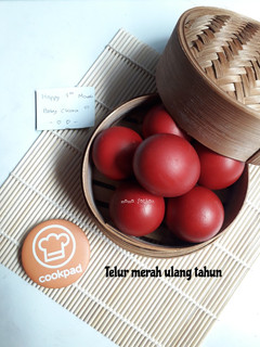 Foto resep Telur merah ulang tahun