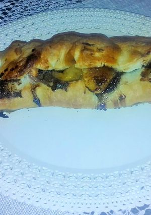 Una foto de Rollo de durazno y nutella