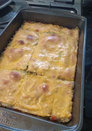 Una foto de Tortilla al horno de verduras