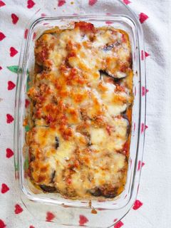 Háromsajtos rakott padlizsán 💜 recept fotója