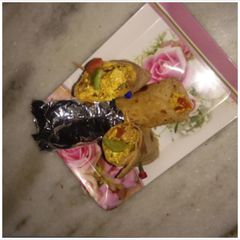 A picture of Tandoori paneer roll.