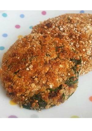 Una foto de Hamburguesas Veganas con espinacas