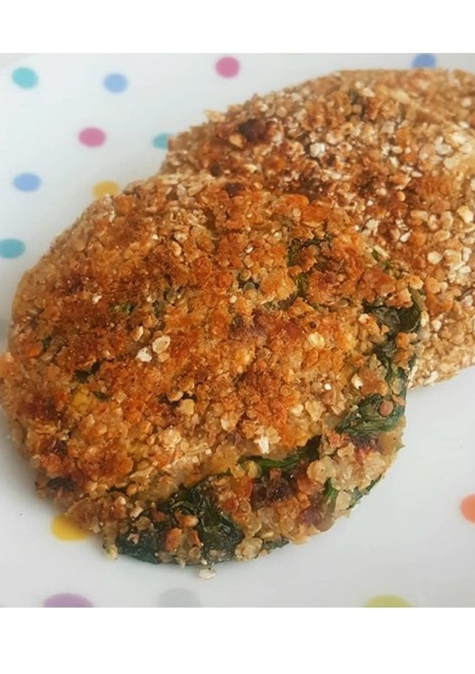Una foto de Hamburguesas Veganas con espinacas