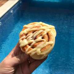 A picture of Cinnamon Roll with Cream Cheese Frosting.