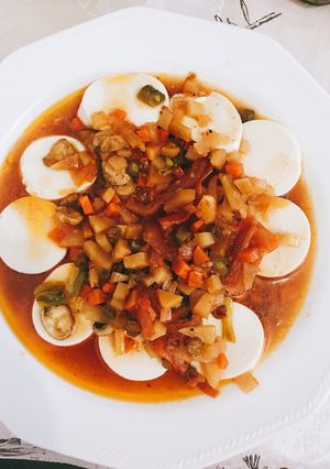 Hình của món Đậu hũ sốt lục vị.