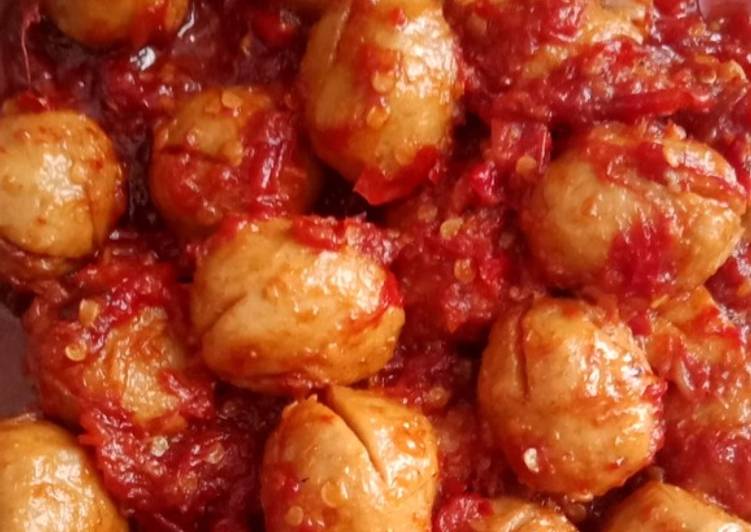 Recipe: Yummy Pentol Ayam Pedas Manis