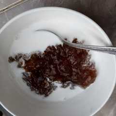 A picture of bubur sagu randang.