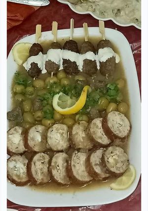 صورة لوصفة رولي اللحم المفروم بصوص الزيتون