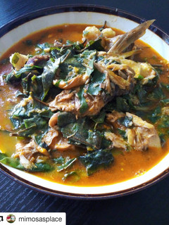 A picture of Oha soup.