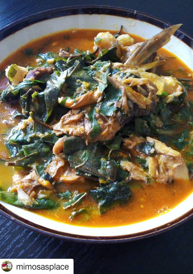 A picture of Oha soup.