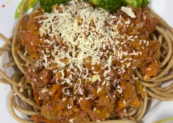 Healthy Bolognese Spaghetti