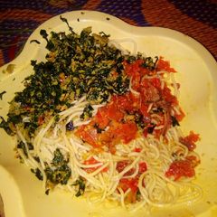 A picture of Taliya and vegetables.