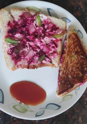 A picture of Pink sandwich.