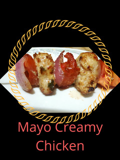 A picture of Chicken Malai Boti/Mayo creamy chicken😋.