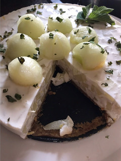 Una foto de Tarta fría de Melón y Coco