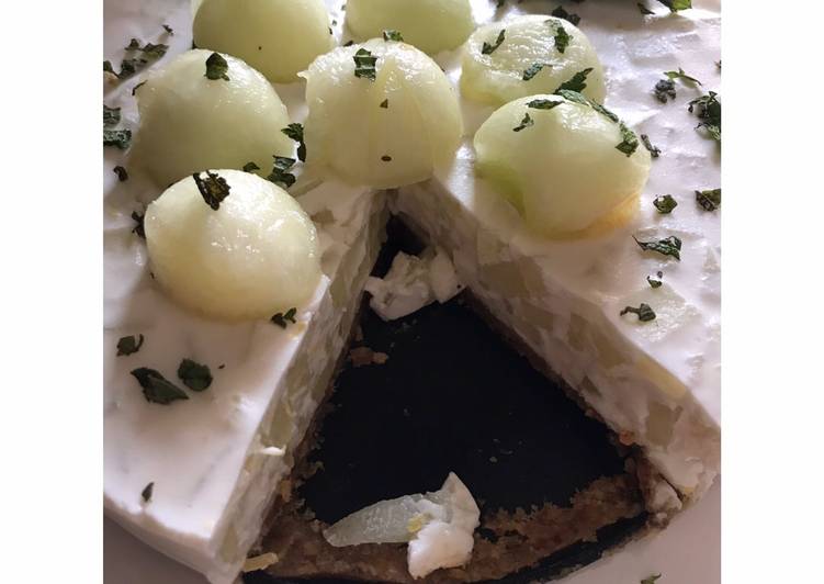 Tarta fría de Melón y Coco