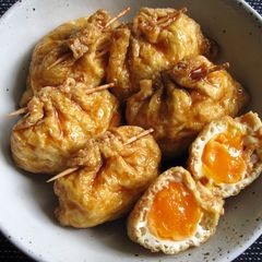 A picture of Egg in Abura-age (Thin Fried Tofu).