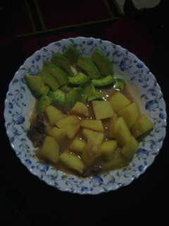 A picture of Yams in beef stew.