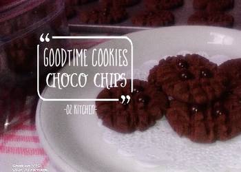 Mudah Cepat Memasak #128 Goodtime Cookies Chocochips (Eggless) Enak Sederhana