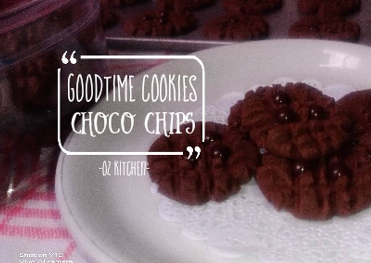 Cara Memasak Cepat #128 Goodtime Cookies Chocochips (Eggless) Sedap