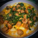 Italian Sausage with Gnocchi and Spinach
