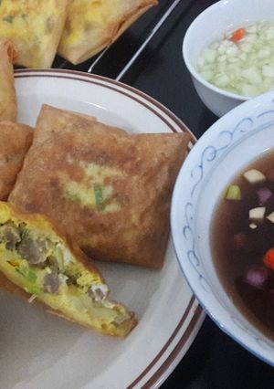 Foto resep Martabak Telur Sederhana+Cuka (very easy but very tasty)
