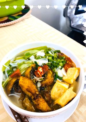 Hình của món Bún Cá cay.