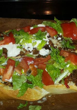 A picture of Taco bread bake .