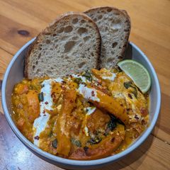 A picture of Roasted Squash Daal Traybake.