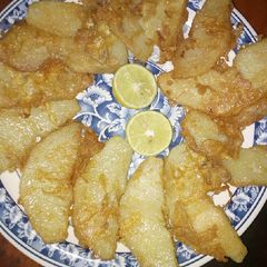 A picture of Fried yam with egg.