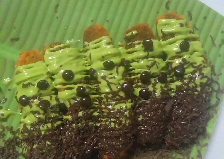 Pisang naget glaze melon coklat