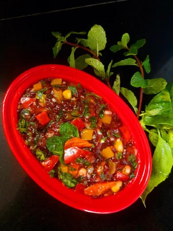 Recipe Black rice tangy salad the So Delicious Appealing