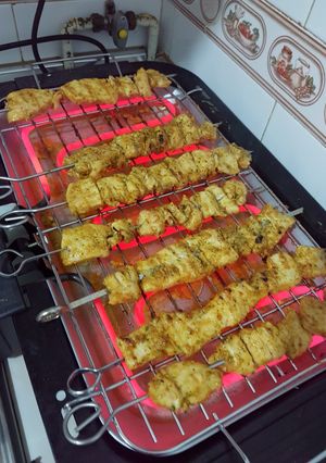 A picture of Chicken skewers.