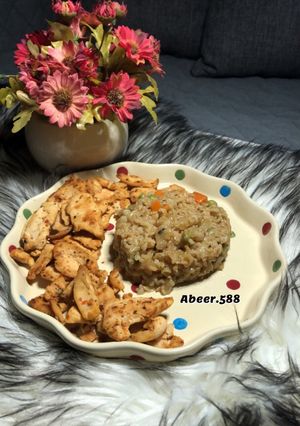 صورة لوصفة ارز اسمر بالخضار