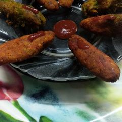 A picture of Colour rice fritters.