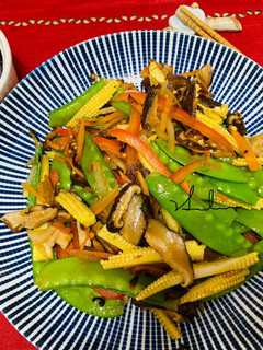 炒時蔬/六六大順/10分鐘/素 的食譜成品照片